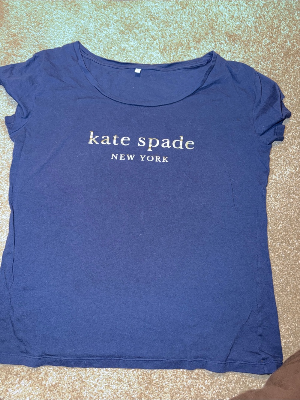 kate spade Navy Short Sleeve Logo Tee